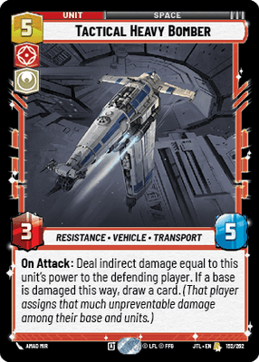 Tactical Heavy Bomber (JTL) Rare Fantasy Flight Games Standard Non-Foil