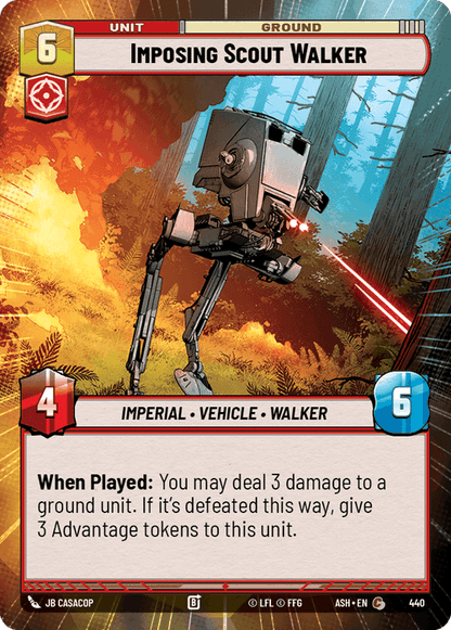 Imposing Scout Walker (ASH) Common Star Wars Unlimited Fantasy Flight Games Hyperspace Non-Foil