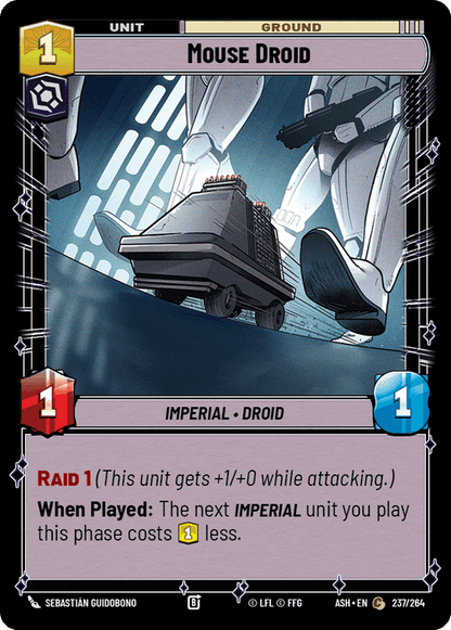 Mouse Droid (ASH) Common Star Wars Unlimited Fantasy Flight Games Standard Non-Foil