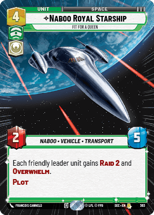 Naboo Royal Starship - Fit For A Queen (SEC) Rare Fantasy Flight Games