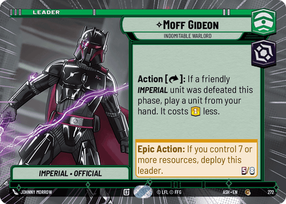 Moff Gideon - Indomitable Warlord (ASH) Common Star Wars Unlimited Fantasy Flight Games Hyperspace Non-Foil