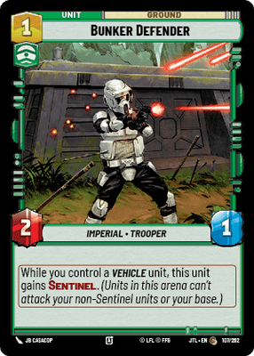 Bunker Defender (JTL) Common Fantasy Flight Games Standard Non-Foil