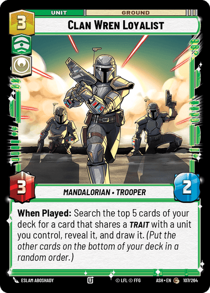 Clan Wren Loyalist (ASH) Common Star Wars Unlimited Fantasy Flight Games Standard Non-Foil