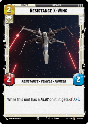 Resistance X-Wing (JTL) Common Fantasy Flight Games Standard Non-Foil
