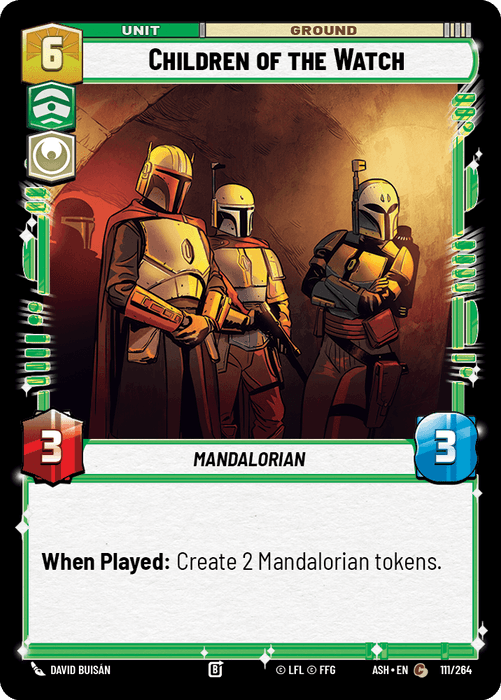 Children of the Watch (ASH) Common Star Wars Unlimited Fantasy Flight Games Standard Non-Foil