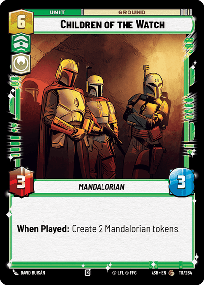 Children of the Watch (ASH) Common Star Wars Unlimited Fantasy Flight Games Standard Non-Foil