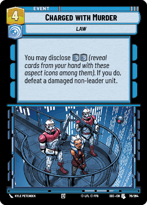 Charged with Murder (SEC) Uncommon Fantasy Flight Games Standard Non-Foil