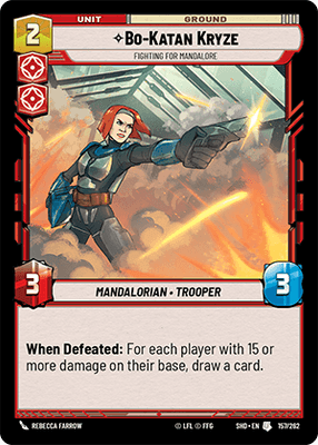 Bo-Katan Kryze - Fighting for Mandalore (SHD) Uncommon  Fantasy Flight Games Standard Non-Foil 