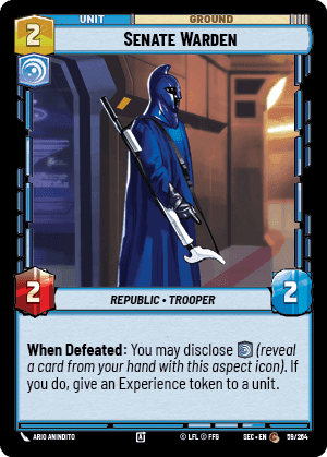 Senate Warden (SEC) Common Fantasy Flight Games Standard Non-Foil
