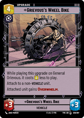 Griveous's Wheel Bike (TWI) Starter Star Wars Unlimited Fantasy Flight Games Standard Non-Foil 