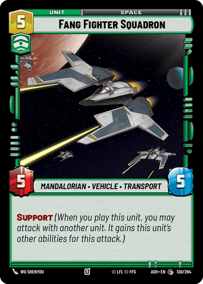 Fang Fighter Squadron (ASH) Common Star Wars Unlimited Fantasy Flight Games Standard Non-Foil