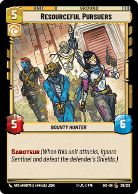 Resourceful Pursuers (SHD) Common Star Wars Unlimited Fantasy Flight Games Standard Non-Foil 