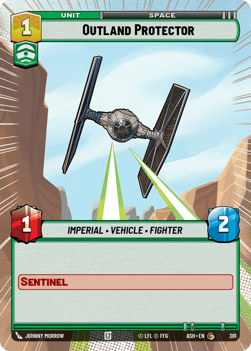 Outland Protector (ASH) Common Star Wars Unlimited Fantasy Flight Games Hyperspace Non-Foil