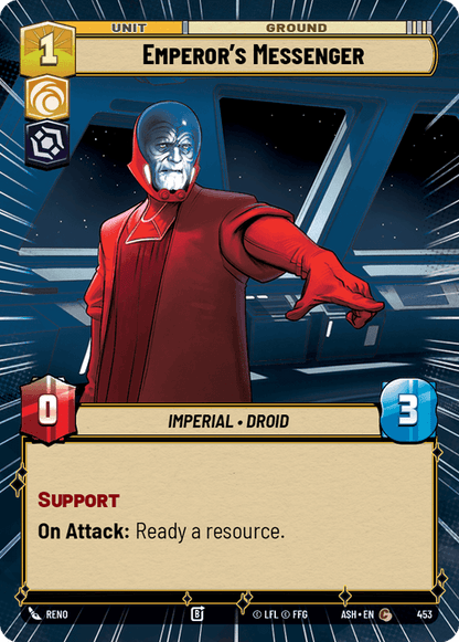 Emperor's Messenger (ASH) Common Star Wars Unlimited Fantasy Flight Games Hyperspace Non-Foil