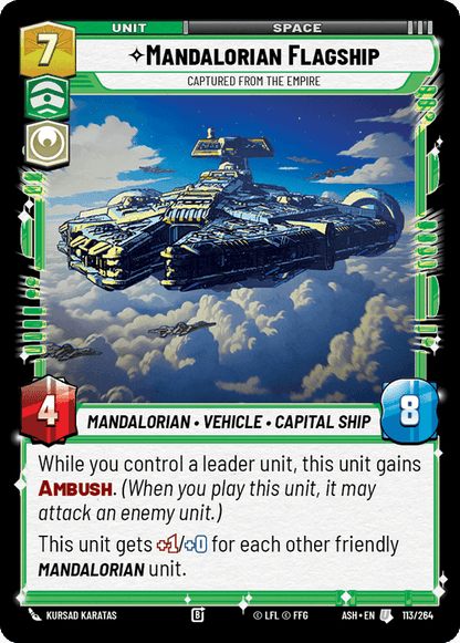 Mandalorian Flagship - Captured from the Empire (ASH) Uncommon Star Wars Unlimited Fantasy Flight Games Standard Non-Foil