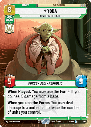 Yoda - My Ally is the Force (LOF) Legendary Fantasy Flight Games Hyperspace Non-Foil