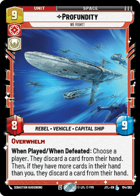 Profundity - We Fight! (JTL) Legendary Fantasy Flight Games Standard Non-Foil