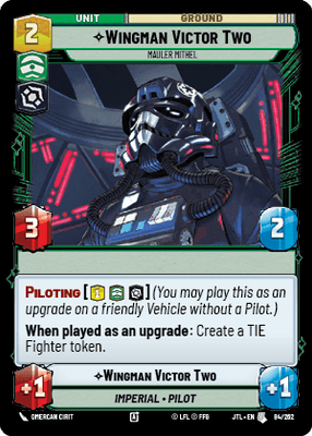 Wingman Victor Two - Mauler Mithel (JTL) Uncommon Fantasy Flight Games Standard Non-Foil