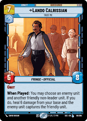 Lando Calrissian - Trust Me (SEC) Legendary Fantasy Flight Games