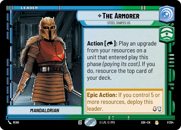 The Armorer - Steel Shapes Us (ASH) Rare Star Wars Unlimited Fantasy Flight Games Standard Non-Foil