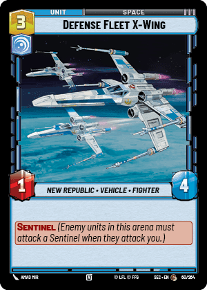 Defense Fleet X-Wing (SEC) Common Fantasy Flight Games Standard Non-Foil
