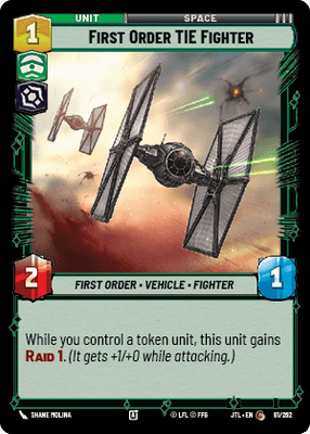 First Order TIE Fighter (JTL) Common Fantasy Flight Games Standard Non-Foil
