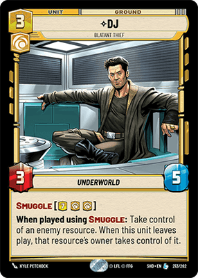 DJ - Blatant Thief (SHD) Legendary Star Wars Unlimited Fantasy Flight Games Standard Non-Foil 