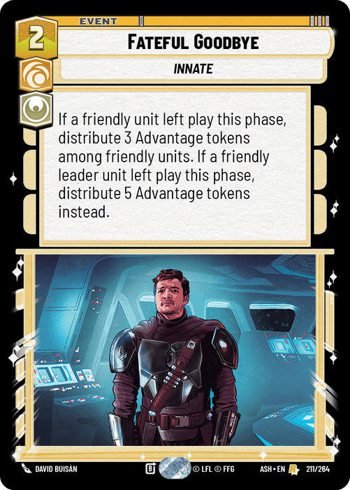 Fateful Goodbye (ASH) Rare Star Wars Unlimited Fantasy Flight Games Standard Non-Foil