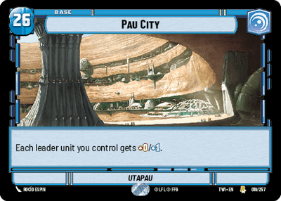 Pau City (TWI) Rare Star Wars Unlimited Fantasy Flight Games Standard Non-Foil 