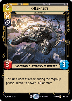 Rampart - Enjoy the Exit (JTL) Rare Fantasy Flight Games Standard Non-Foil