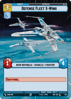 Defense Fleet X-Wing (SEC) Common Fantasy Flight Games Hyperspace Non-Foil