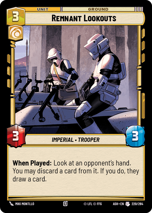 Remnant Lookouts (ASH) Uncommon Star Wars Unlimited Fantasy Flight Games Standard Non-Foil