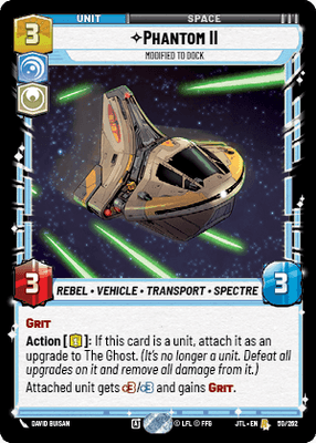 Phantom II - Modified to Dock (JTL) Rare Fantasy Flight Games Standard Non-Foil