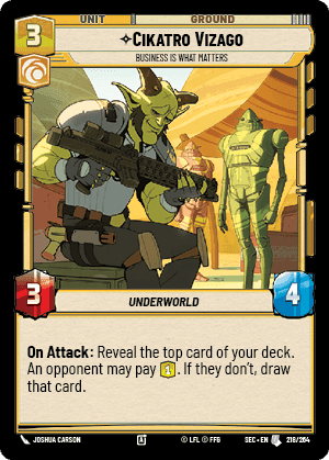Cikatro Vizago - Business is What Matters (SEC) Uncommon Fantasy Flight Games Standard Non-Foil