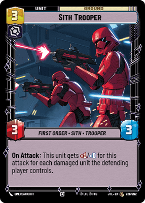 Sith Trooper (JTL) Common Fantasy Flight Games Standard Non-Foil