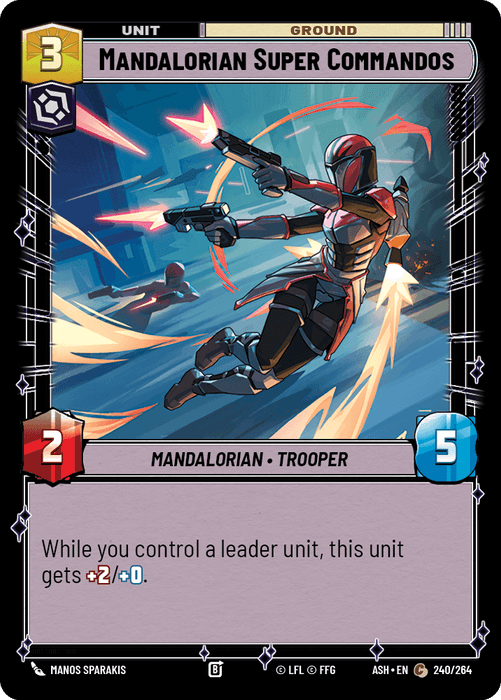 Mandalorian Super Commandos (ASH) Common Star Wars Unlimited Fantasy Flight Games Standard Non-Foil
