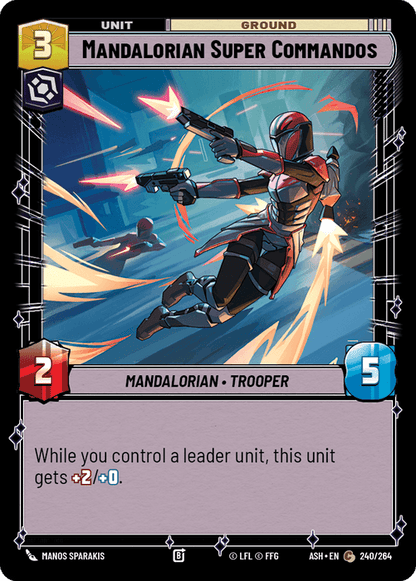 Mandalorian Super Commandos (ASH) Common Star Wars Unlimited Fantasy Flight Games Standard Non-Foil