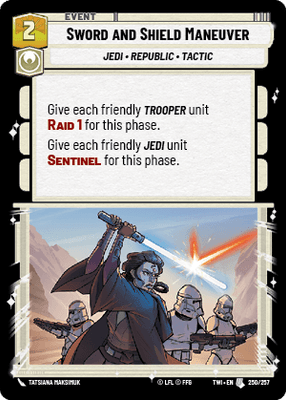 Sword and Shield Maneuver (TWI) Uncommon Star Wars Unlimited Fantasy Flight Games Standard Non-Foil 