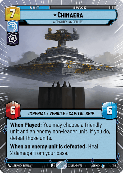 Chimaera - A Frightening Reality (ASH) Legendary Star Wars Unlimited Fantasy Flight Games Hyperspace Non-Foil