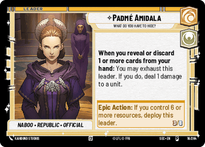 Padmé Amidala - What Do You Have to Hide? (SEC) Starter Fantasy Flight Games