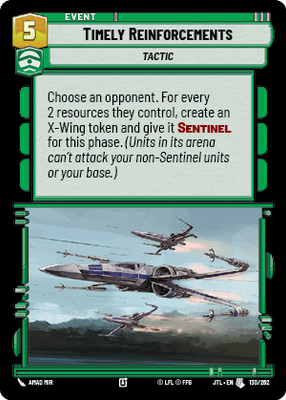 Timely Reinforcements (JTL) Uncommon Fantasy Flight Games Standard Non-Foil