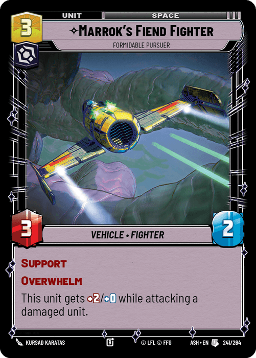 Marrok's Fiend Fighter - Formidable Pursuer (ASH) Uncommon Star Wars Unlimited Fantasy Flight Games Standard Non-Foil
