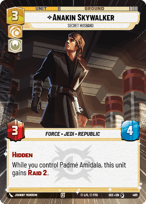 Anakin Skywalker - Secret Husband (SEC) Starter Fantasy Flight Games Hyperspace Non-Foil
