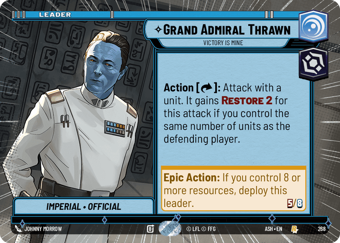 Grand Admiral Thrawn - Victory is Mine (ASH) Rare Star Wars Unlimited Fantasy Flight Games Hyperspace Non-Foil