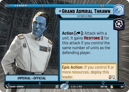 Grand Admiral Thrawn - Victory is Mine (ASH) Rare Star Wars Unlimited Fantasy Flight Games Hyperspace Non-Foil