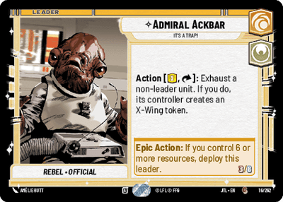 Admiral Ackbar - It's A Trap! (JTL) Common Fantasy Flight Games Standard Non-Foil