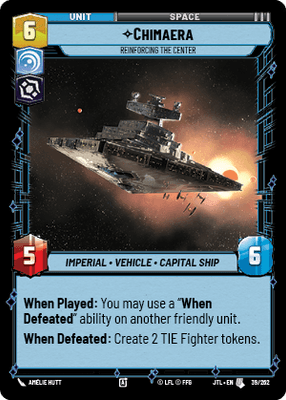 Chimaera - Reinforcing the Center (JTL) Uncommon Fantasy Flight Games Standard Non-Foil