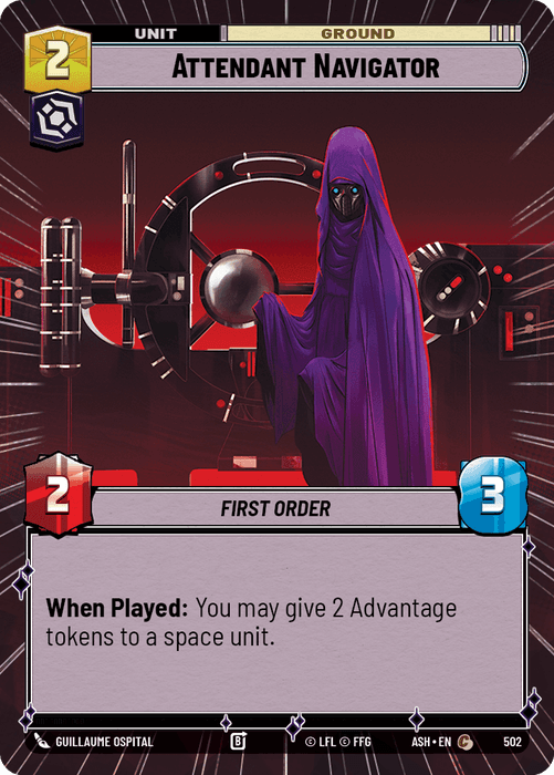 Attendant Navigator (ASH) Common Star Wars Unlimited Fantasy Flight Games Hyperspace Non-Foil