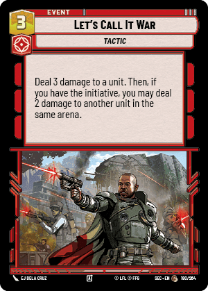 Let's Call It War (SEC) Common Fantasy Flight Games