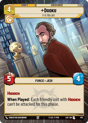 Dooku - It Is Too Late (LOF) Uncommon Fantasy Flight Games Hyperspace Non-Foil
